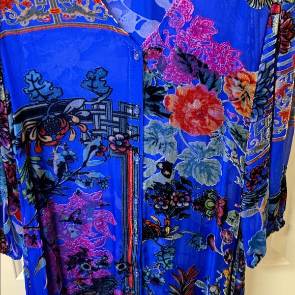 Johnny Was burn out velvet dress - Picture 6 of 8